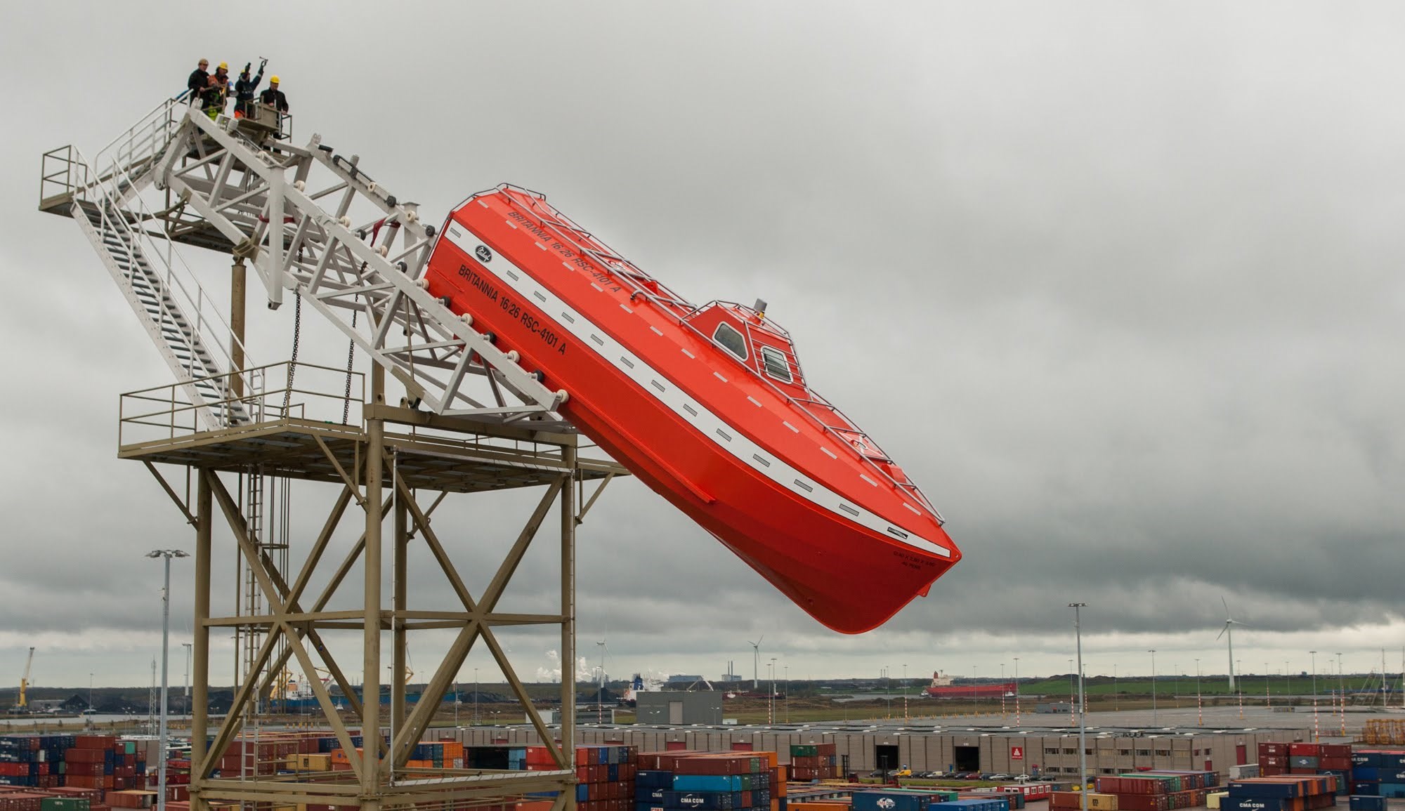 Aluminium freefall lifeboats