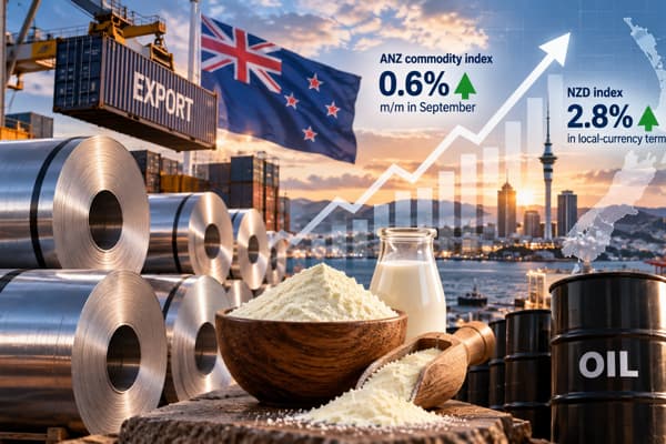 Aluminium gains 1.1% as oil surge drives New Zealand commodity prices