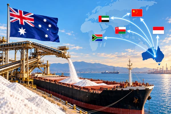 Australia’s alumina exports fall 9.46% despite China’s 19-fold import surge, with shipments to Indonesia & Oman also rising
