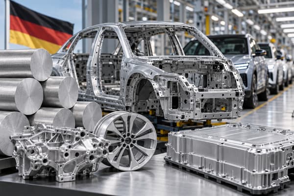 Germany’s automotive industry drives 32.8% of aluminium consumption as EV production rises 23%, led by Volkswagen, BMW & Mercedes-Benz