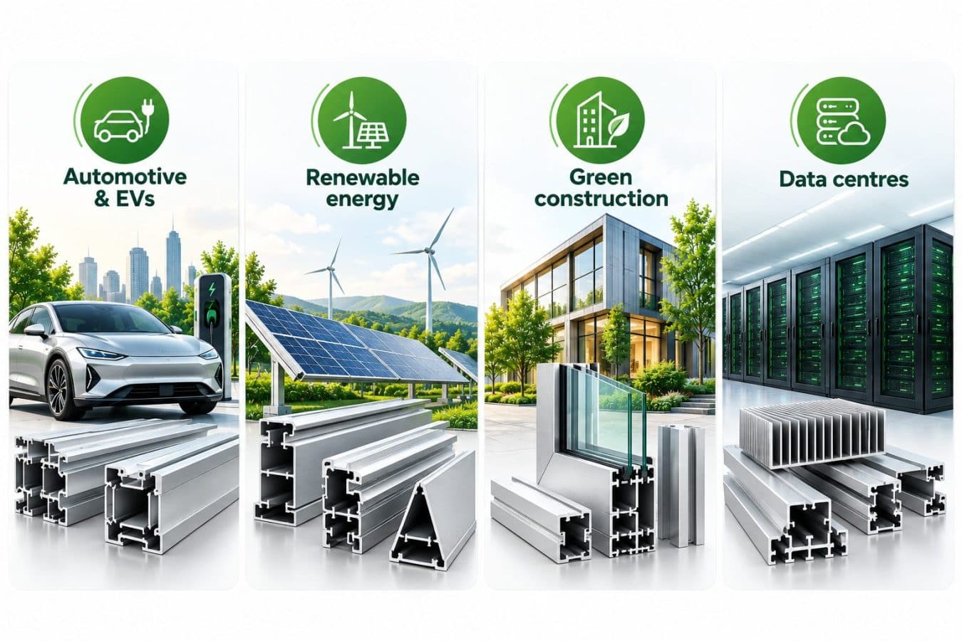Aluminium extrusion demand: Four modern end-use sectors driving growth