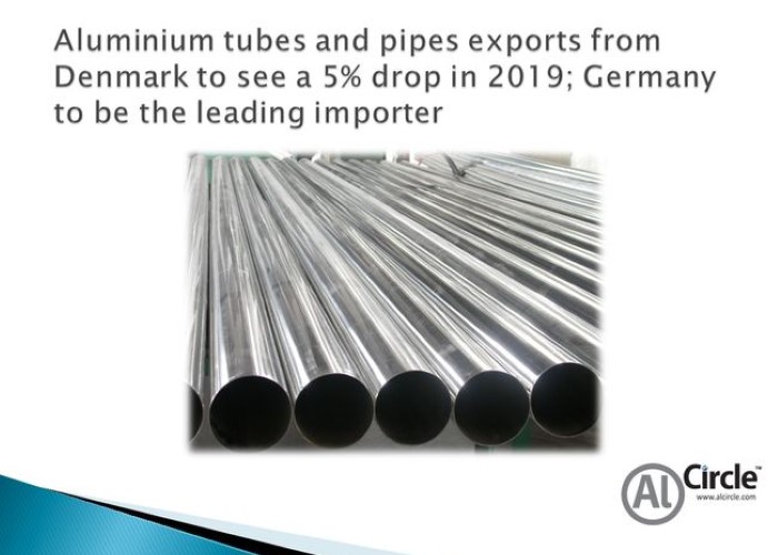 Aluminium tubes and pipes exports from Denmark to see a 5% drop in 2019; Germany to be the leading importer