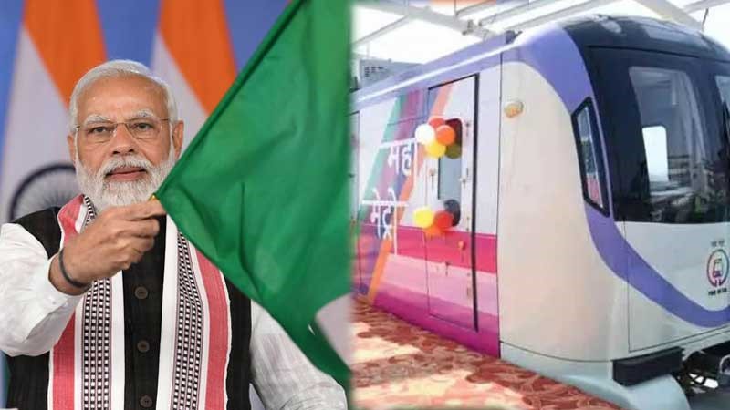 Prime Minister of India flags Pune Metro