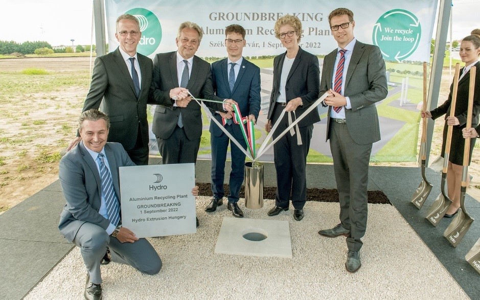 Hydro marks the groundbreaking ceremony for its upcoming aluminium recycling facility in Hungary