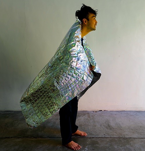 Silver Cloak by Kenta Yoshizawa crafted using 988 rectangular aluminium sheets