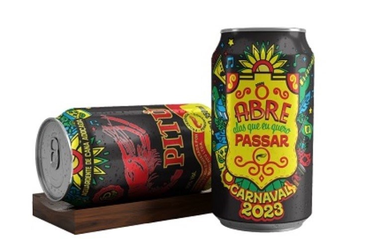 Cachaça Pitú rolls out commemorative aluminium cans for the 2023 carnival