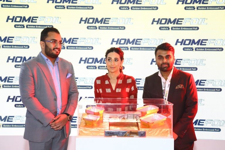 Karisma Kapoor unveils Golden Embossed HOMEFOIL by LSKB Aluminium Foils