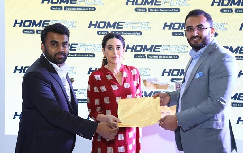 Karisma Kapoor unveils Golden Embossed HOMEFOIL by LSKB Aluminium Foils