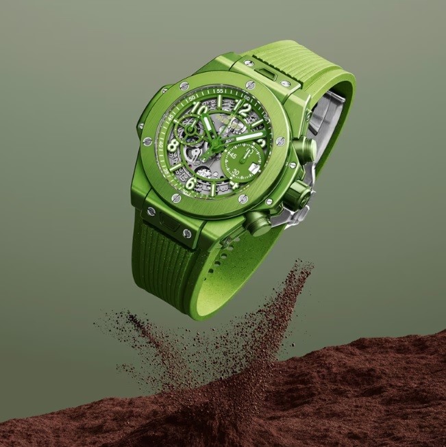 Hublot uses recycled aluminium pods and Nespresso coffee grounds in its new watch