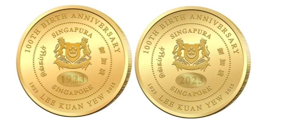 MAS unveils new S$10 coin minted in aluminium bronze to mark Lee Kuan Yew's 100th birth anniversary