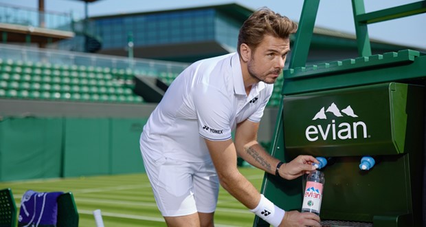 Evian circulates Wimbledon’s first refillable water solutions for courtroom matches 