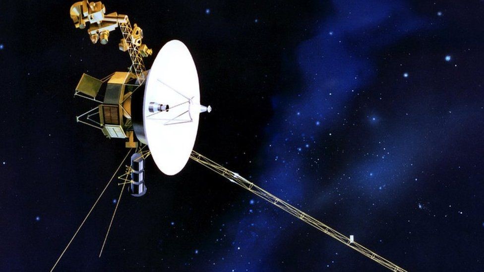 Nasa's Voyager 2 in aluminium casing transmits heartbeat signal