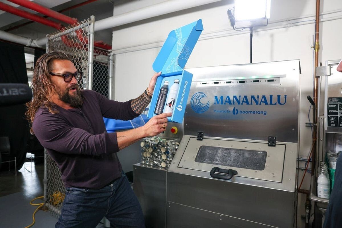 Mananalu Powered by Boomerang Water: Jason Momoa champions new technology to eliminate single-use plastic bottles