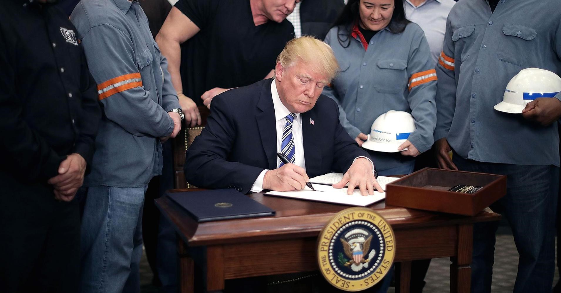 Trump Signs Proclamation On Aluminium, Steel Tariffs, Exempts Canada ...