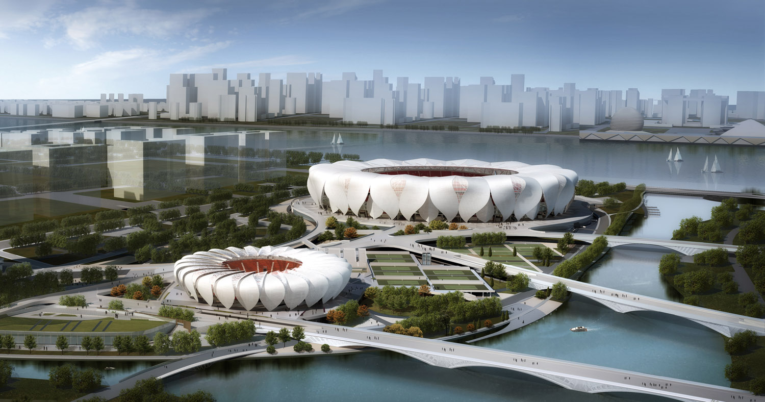 Архитектура 2023. Стадион Hangzhou Sport. Стадион в форме лотоса Ханчжоу. Архитектура Китай 2022. Парк азиатских игр 2022 года в Ханчжоу.